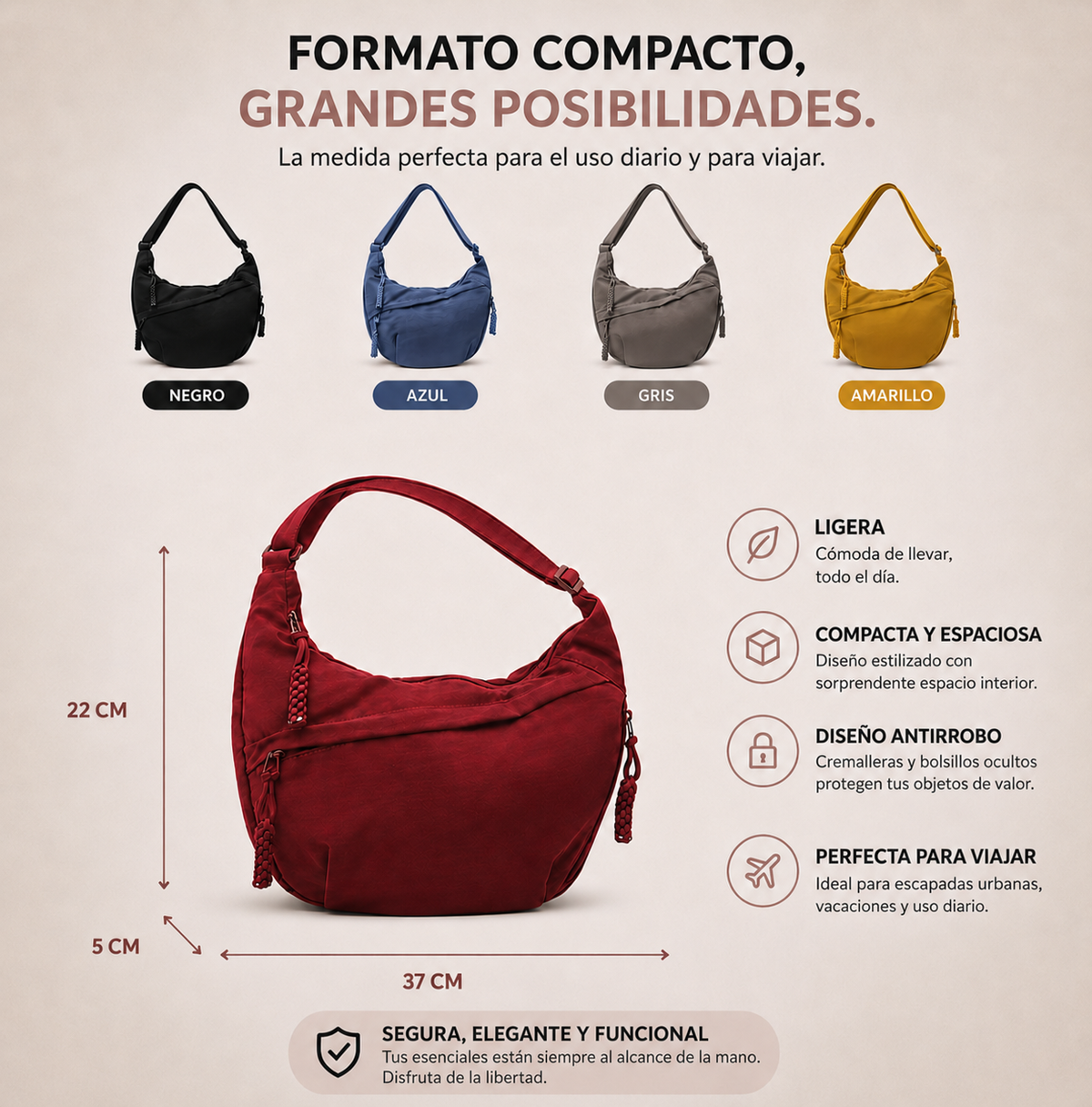 Bolso LUNA de hombro - foto 10