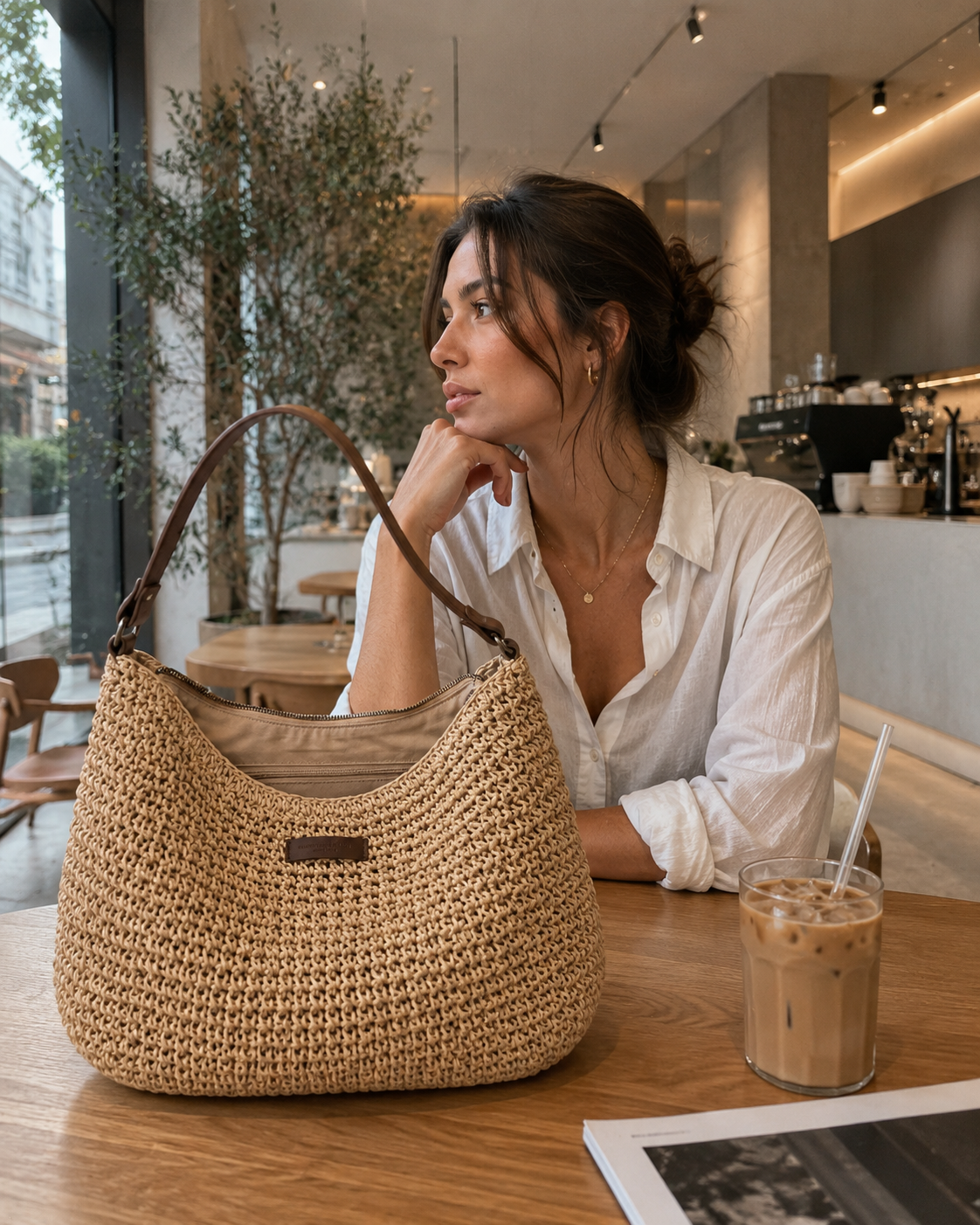 SIMONA — Bolso trenzado elegante
