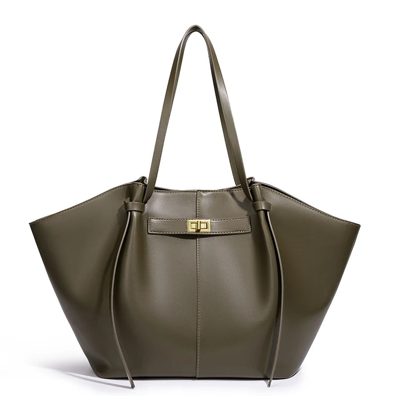 Bolso tote oversize color verde militar